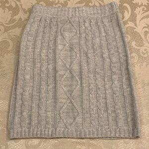 Gianni Bini Gray Cable Knit Pencil Skirt